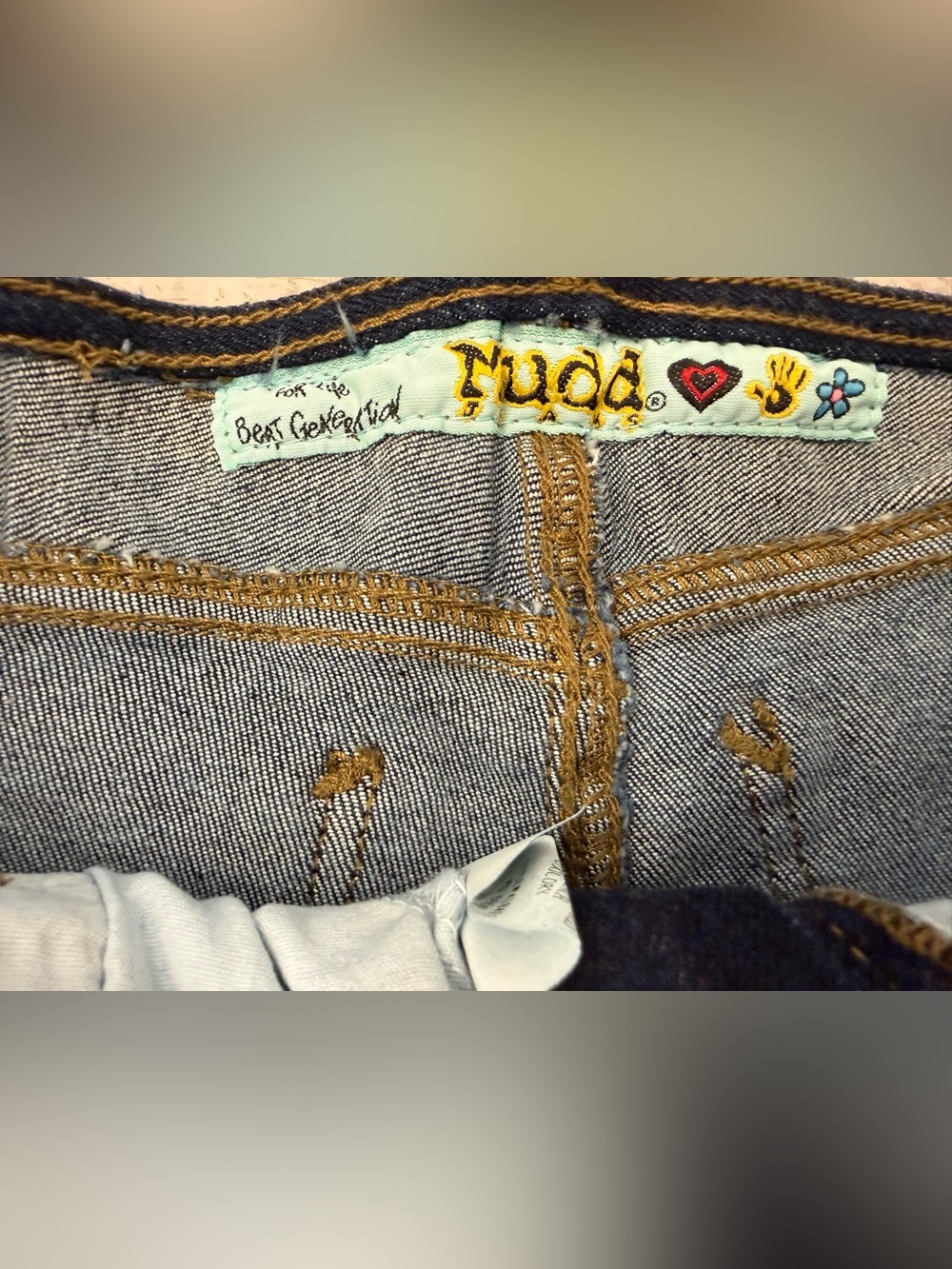 NWT Y2K Mudd Dark Wash Denim Shorts Size 11 Juniors / Women's New Vintage Stock - Picture 3 of 9
